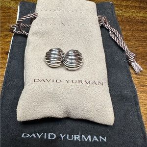 David Yurman Sculpted Cable Stud Earrings Sterling Silver